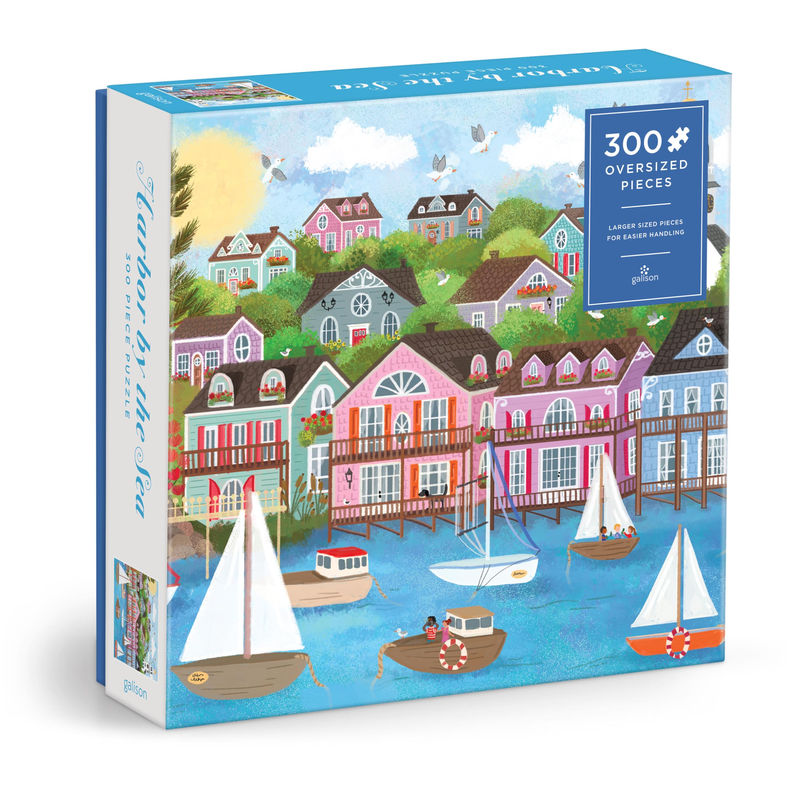Amazon.com: Galison Harbor by The Sea – 300 Piece Joy Laforme